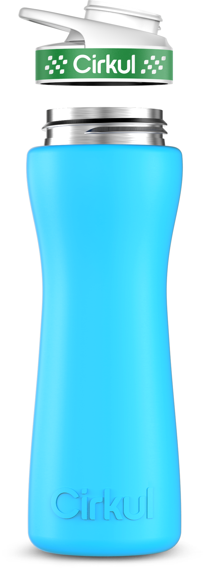 Stainless Steel Bottle & Comfort Grip Lid - green lid