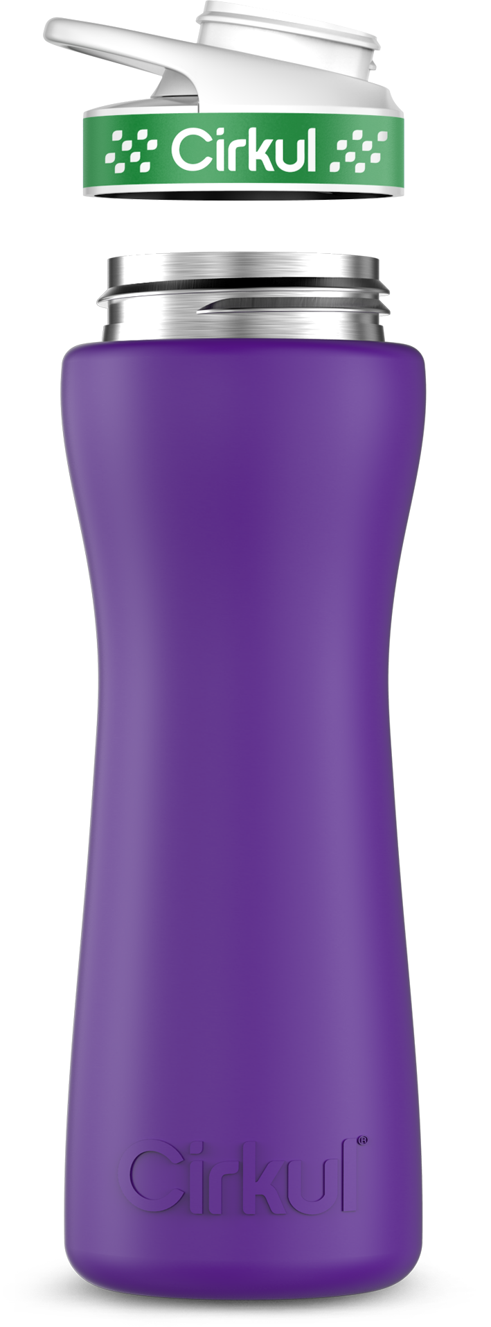 Stainless Steel Bottle & Comfort Grip Lid - green lid