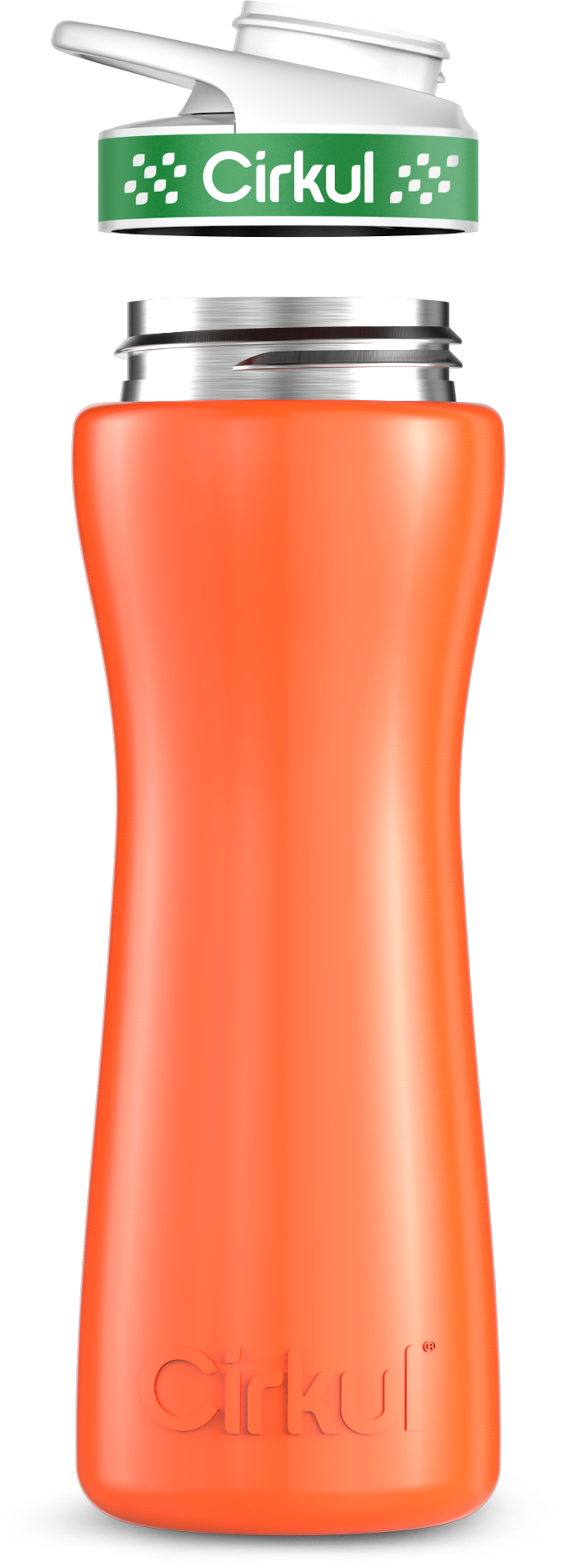 Stainless Steel Bottle & Comfort Grip Lid - green lid