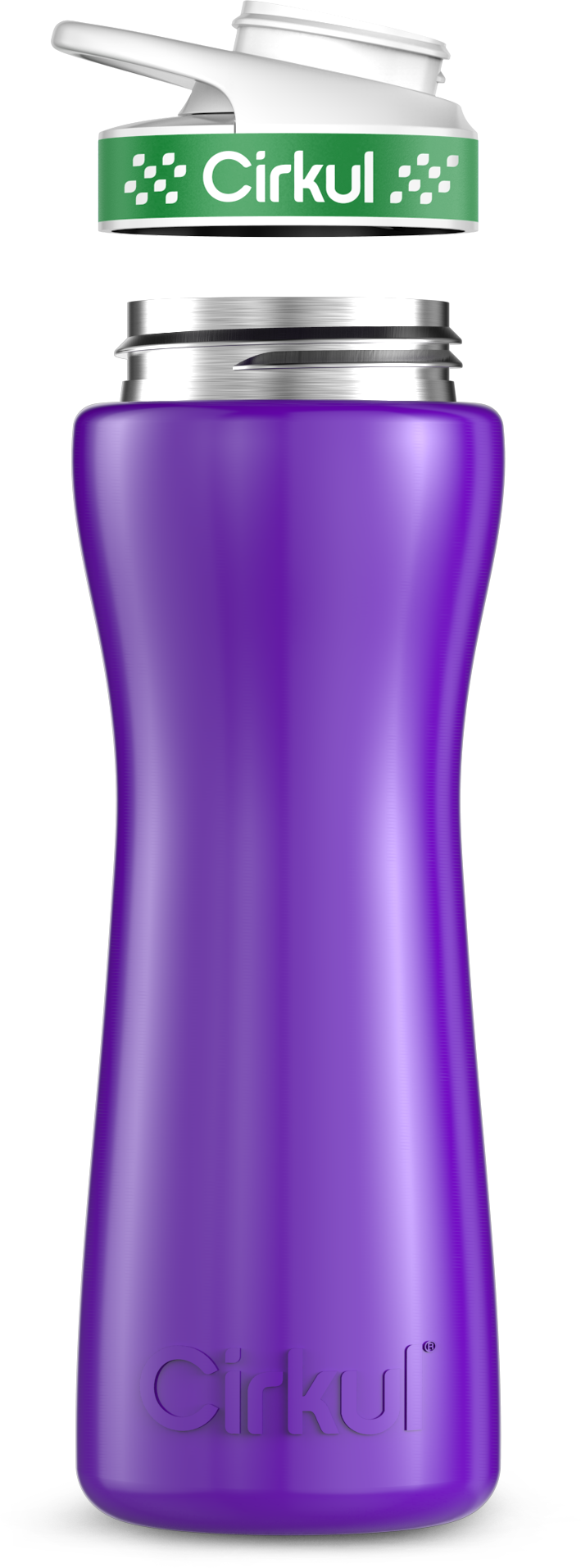 Stainless Steel Bottle & Comfort Grip Lid - green lid