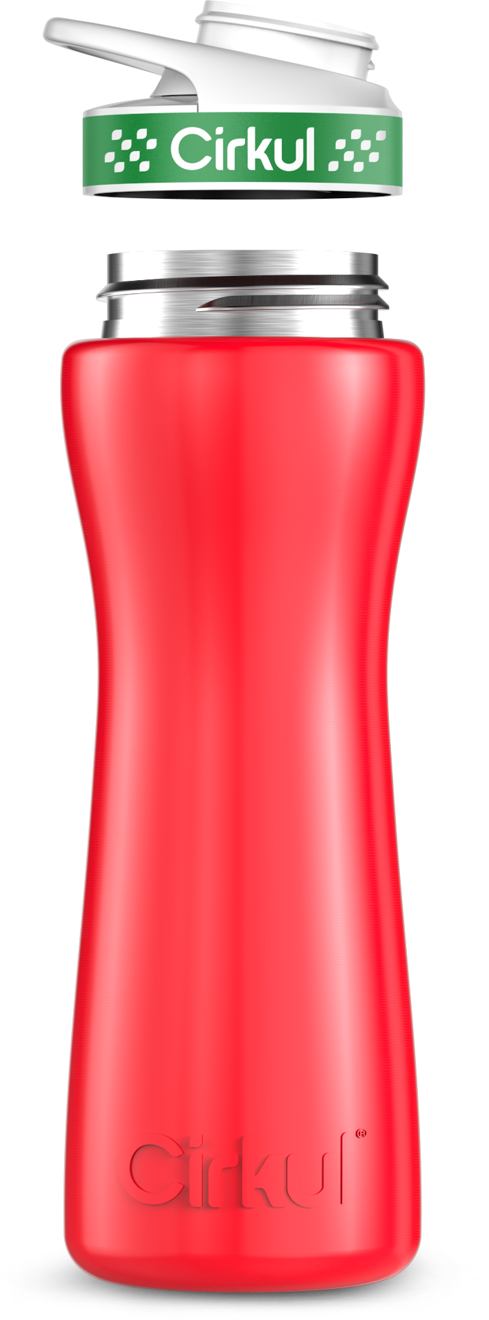 Stainless Steel Bottle & Comfort Grip Lid - green lid