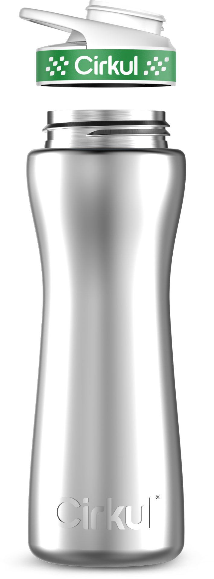 Stainless Steel Bottle & Comfort Grip Lid - green lid