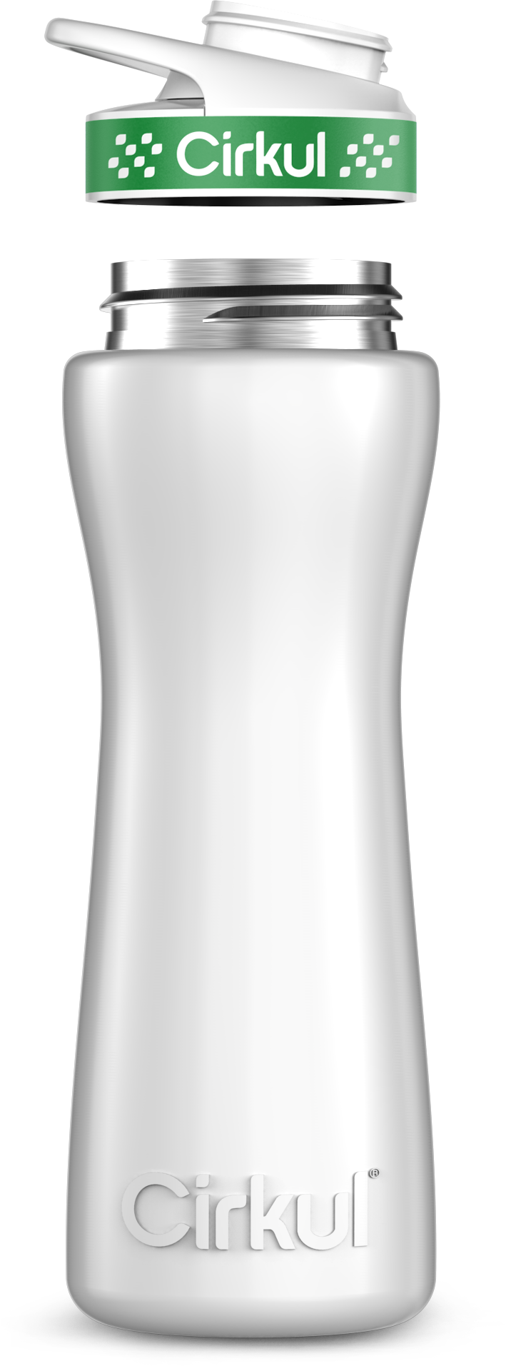 Stainless Steel Bottle & Comfort Grip Lid - green lid