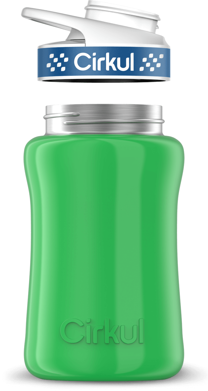 Stainless Steel Bottle & Comfort Grip Lid - navy lid