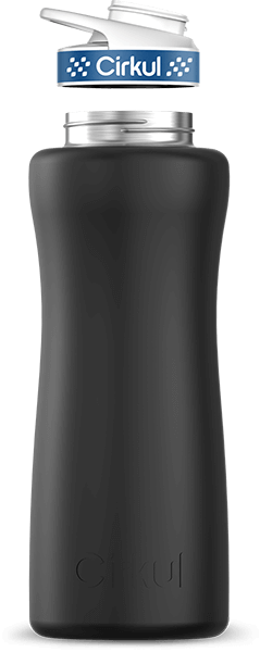 Stainless Steel Bottle & Comfort Grip Lid - navy lid