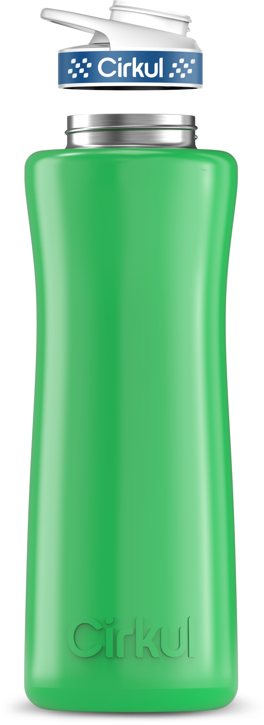 Stainless Steel Bottle & Comfort Grip Lid - navy lid