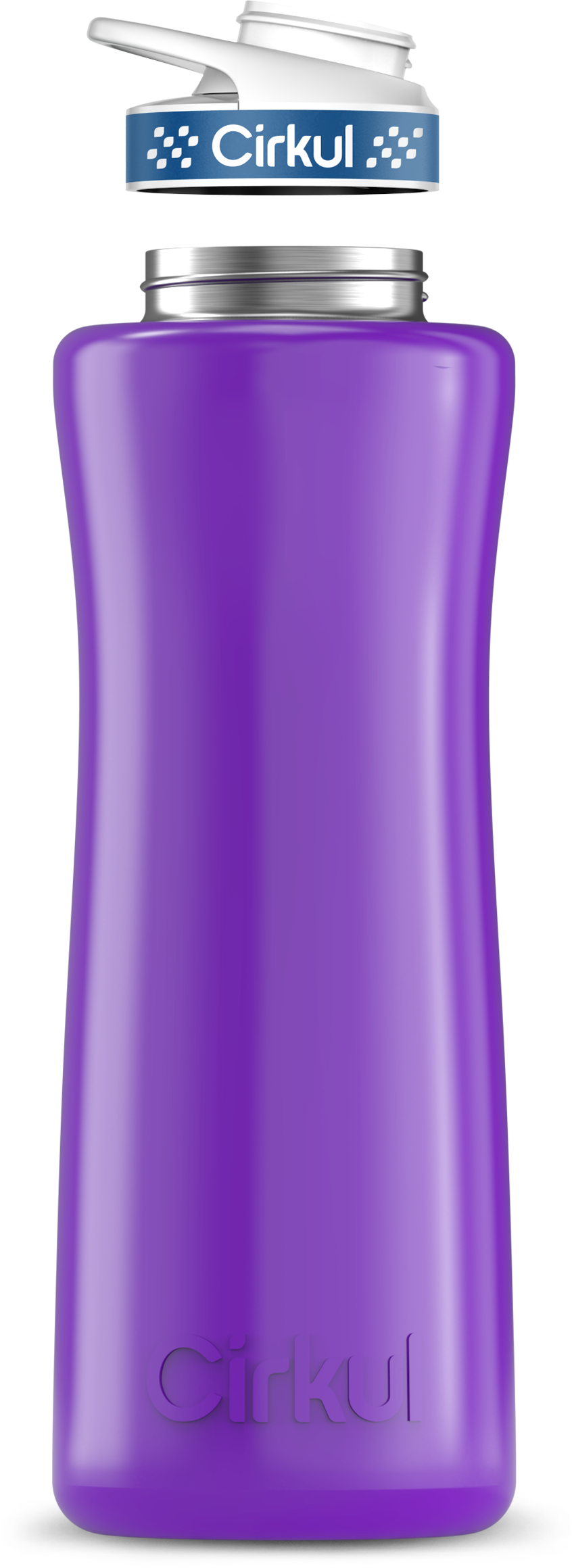 Stainless Steel Bottle & Comfort Grip Lid - navy lid