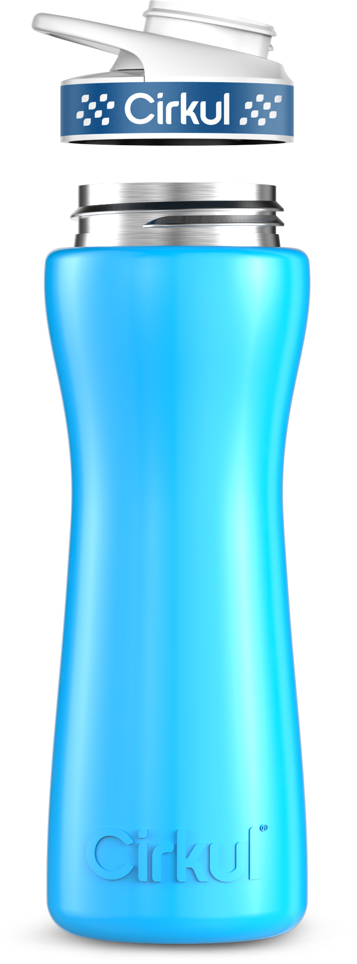 Stainless Steel Bottle & Comfort Grip Lid - navy lid