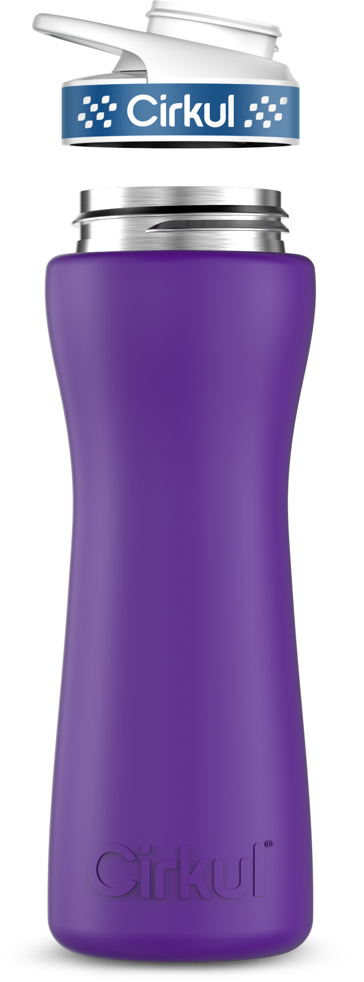 Stainless Steel Bottle & Comfort Grip Lid - navy lid