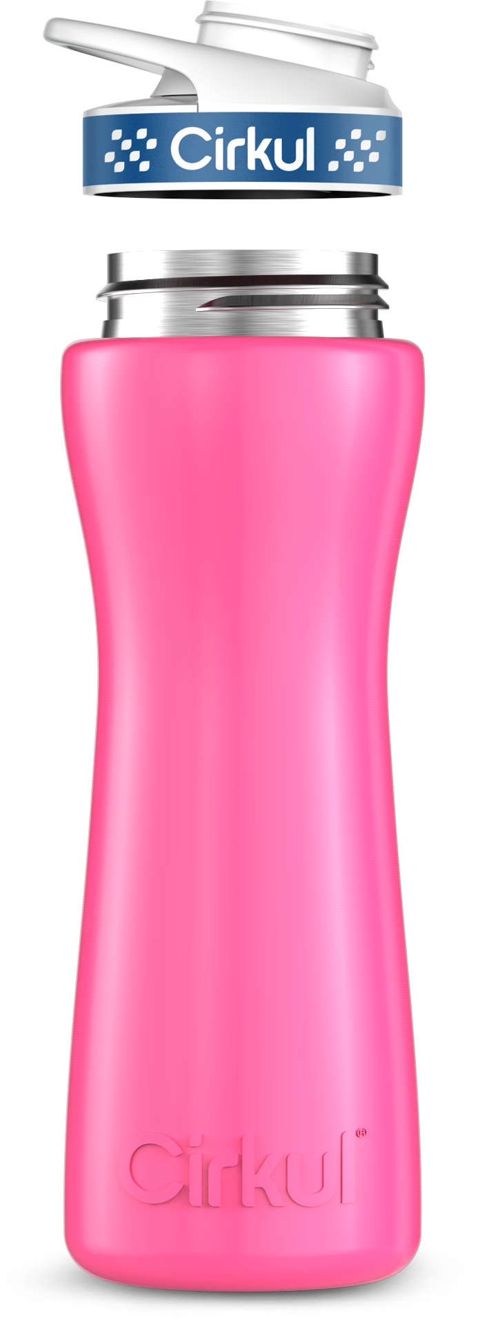 Stainless Steel Bottle & Comfort Grip Lid - navy lid