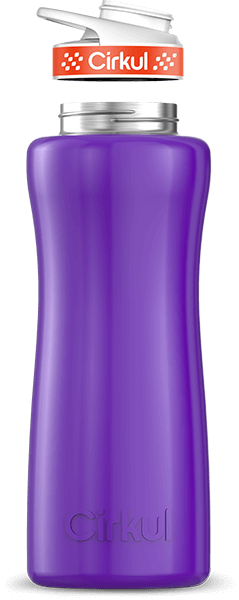 Stainless Steel Bottle & Comfort Grip Lid - orange lid