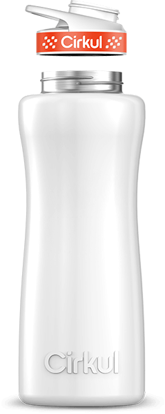 Stainless Steel Bottle & Comfort Grip Lid - orange lid