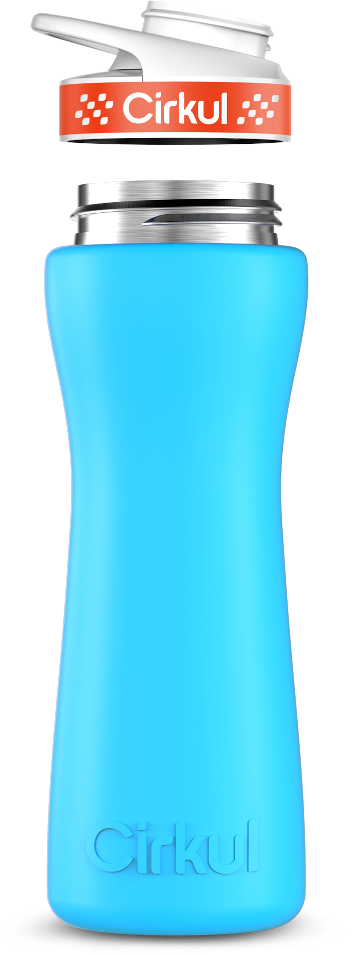 Stainless Steel Bottle & Comfort Grip Lid - orange lid