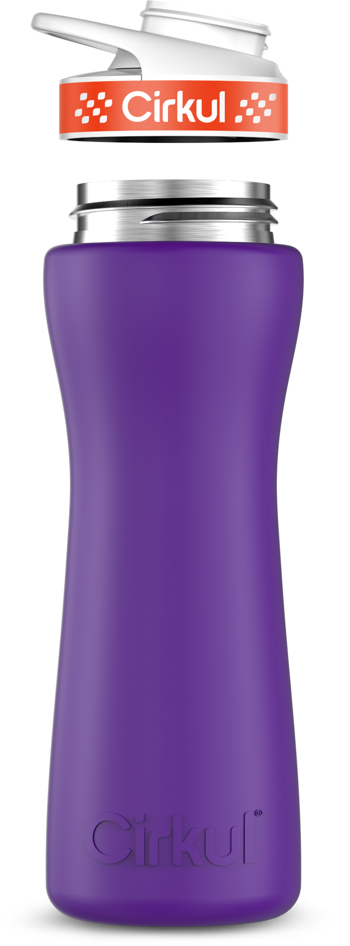 Stainless Steel Bottle & Comfort Grip Lid - orange lid