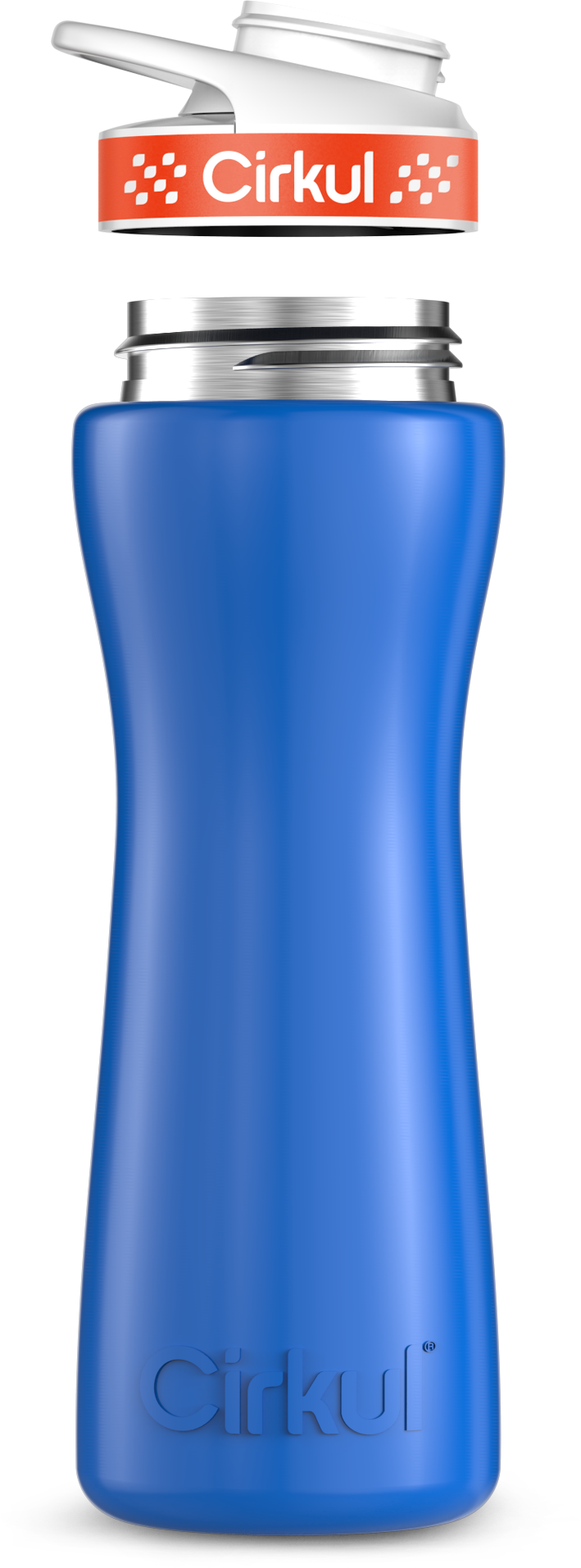 Stainless Steel Bottle & Comfort Grip Lid - orange lid