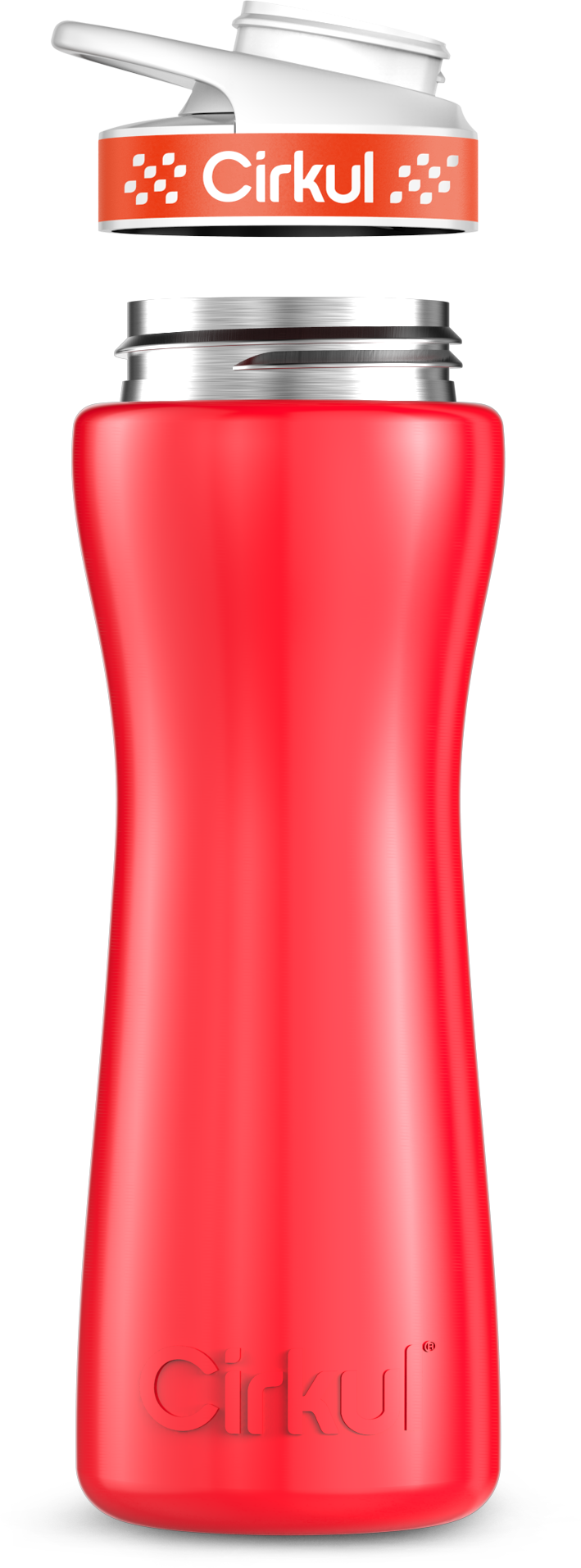 Stainless Steel Bottle & Comfort Grip Lid - orange lid