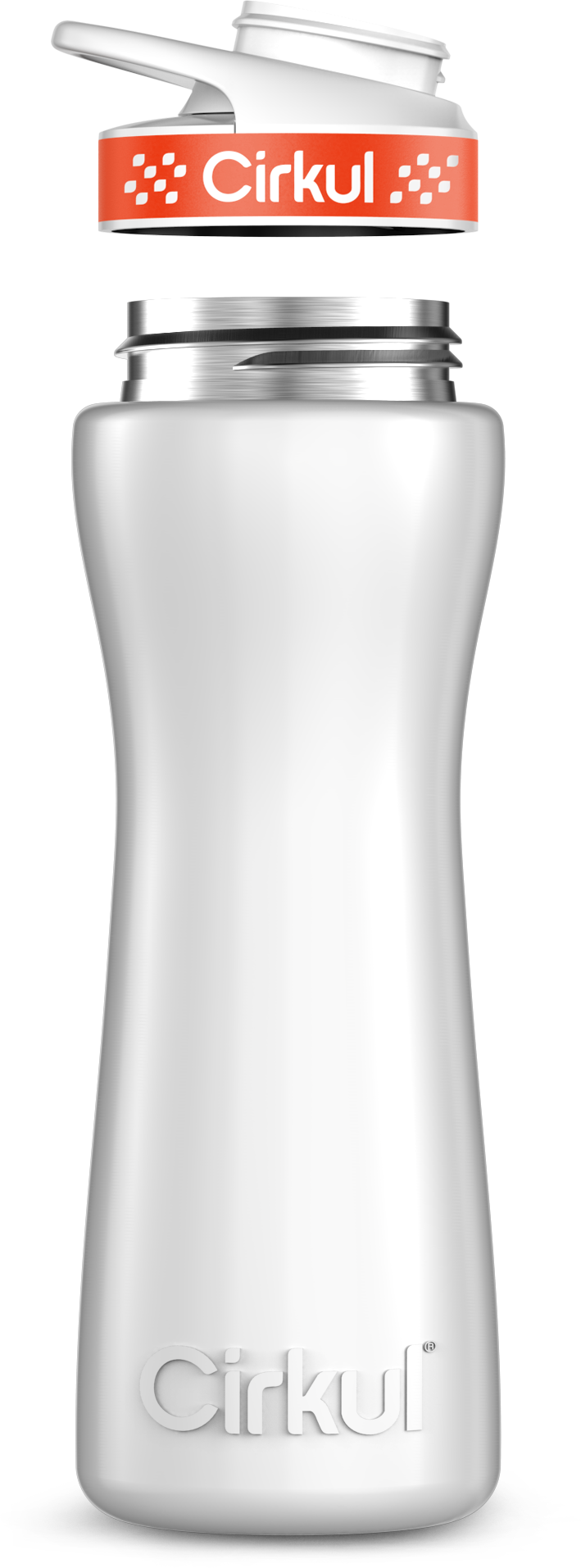 Stainless Steel Bottle & Comfort Grip Lid - orange lid