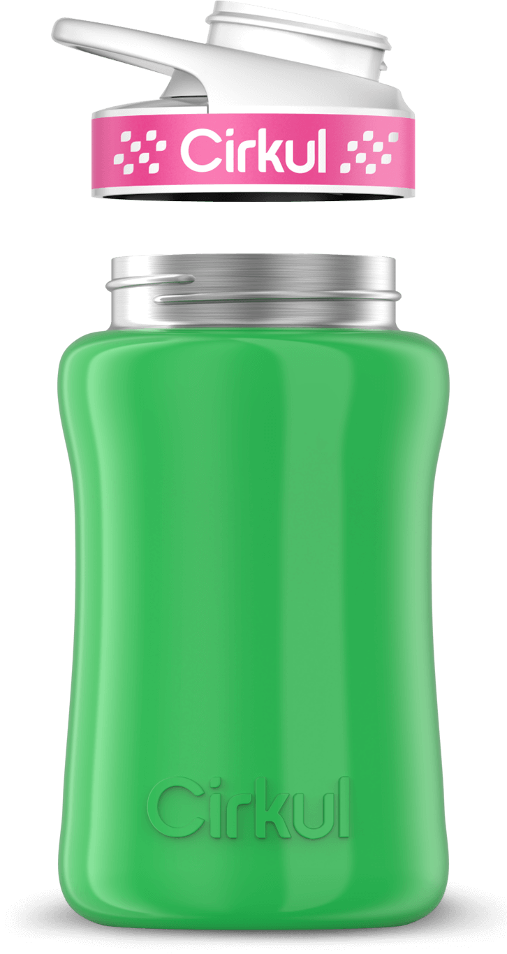 Stainless Steel Bottle & Comfort Grip Lid - pink lid