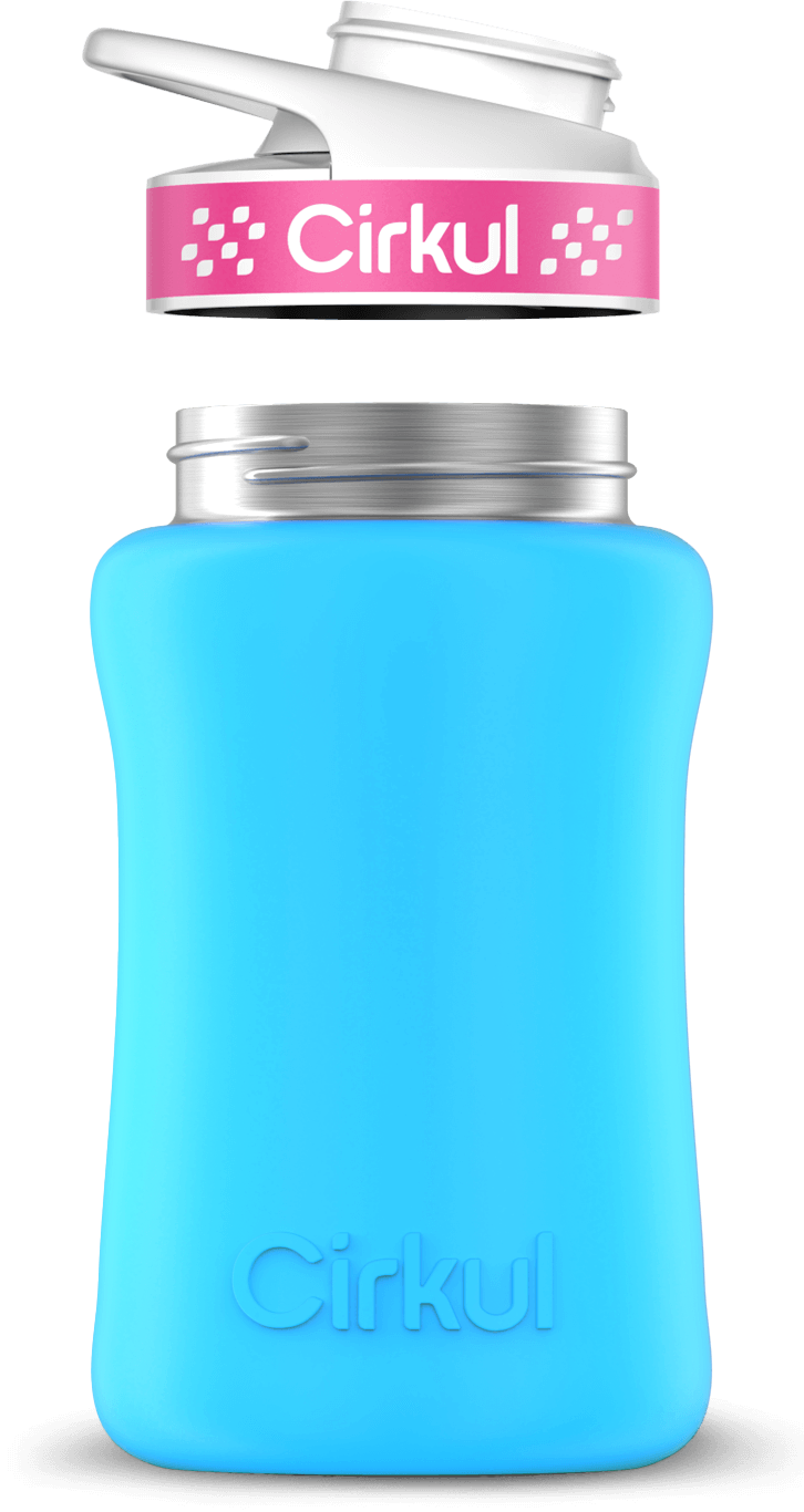 Stainless Steel Bottle & Comfort Grip Lid - pink lid