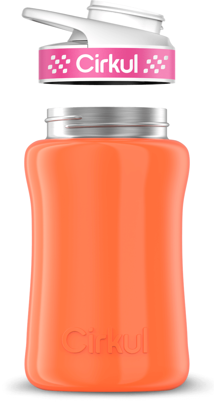 Stainless Steel Bottle & Comfort Grip Lid - pink lid