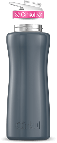 Stainless Steel Bottle & Comfort Grip Lid - pink lid