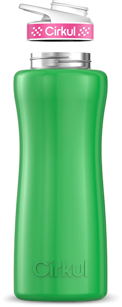 Stainless Steel Bottle & Comfort Grip Lid - pink lid