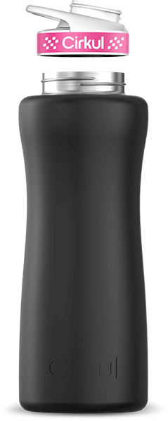 Stainless Steel Bottle & Comfort Grip Lid - pink lid