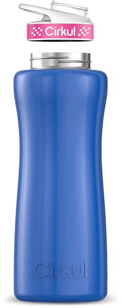 Stainless Steel Bottle & Comfort Grip Lid - pink lid