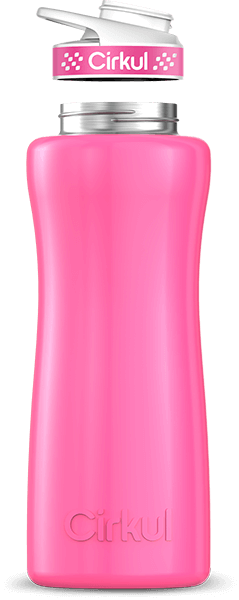 Stainless Steel Bottle & Comfort Grip Lid - pink lid