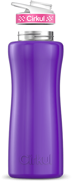 Stainless Steel Bottle & Comfort Grip Lid - pink lid