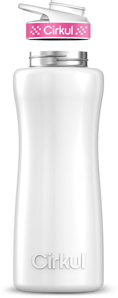 Stainless Steel Bottle & Comfort Grip Lid - pink lid