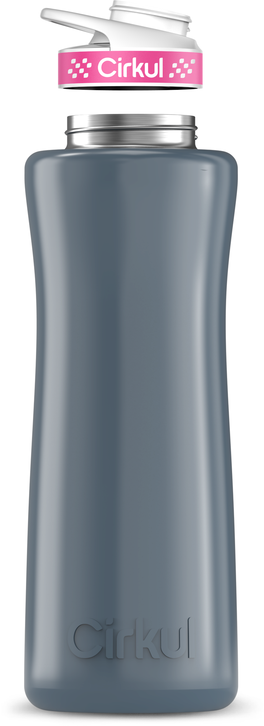 Stainless Steel Bottle & Comfort Grip Lid - pink lid