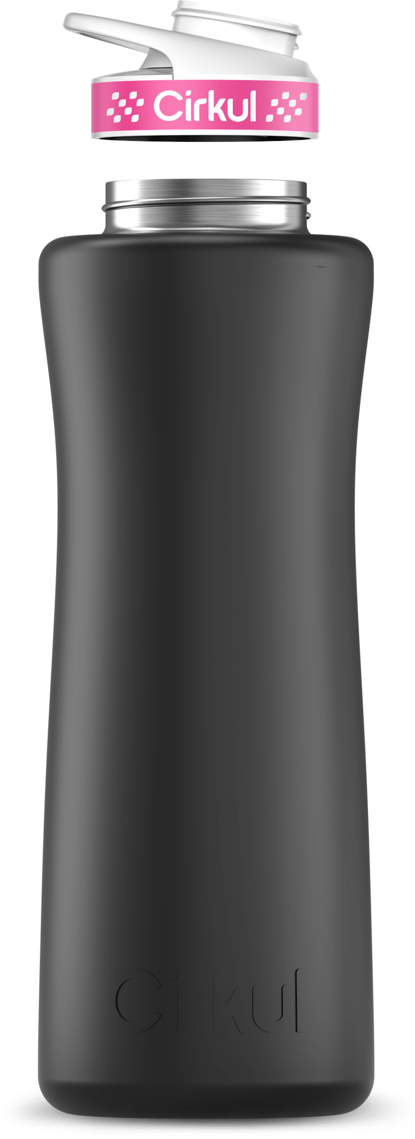 Stainless Steel Bottle & Comfort Grip Lid - pink lid