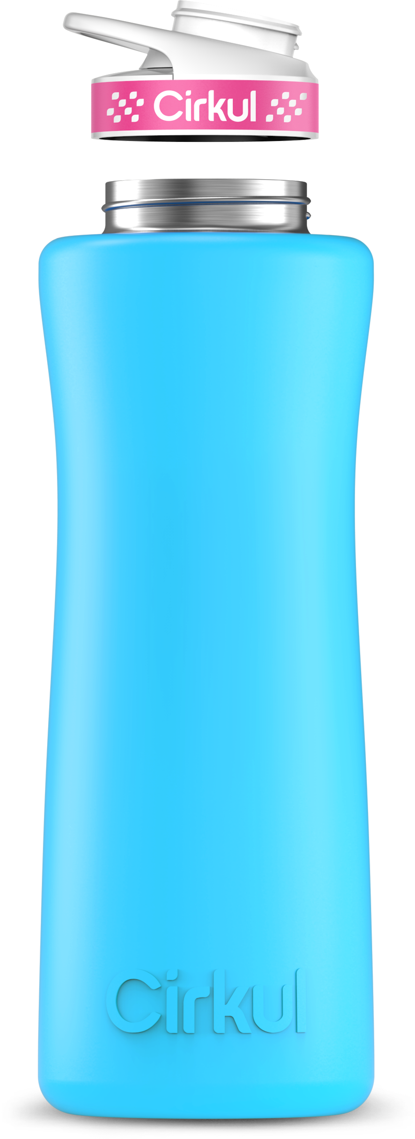 Stainless Steel Bottle & Comfort Grip Lid - pink lid