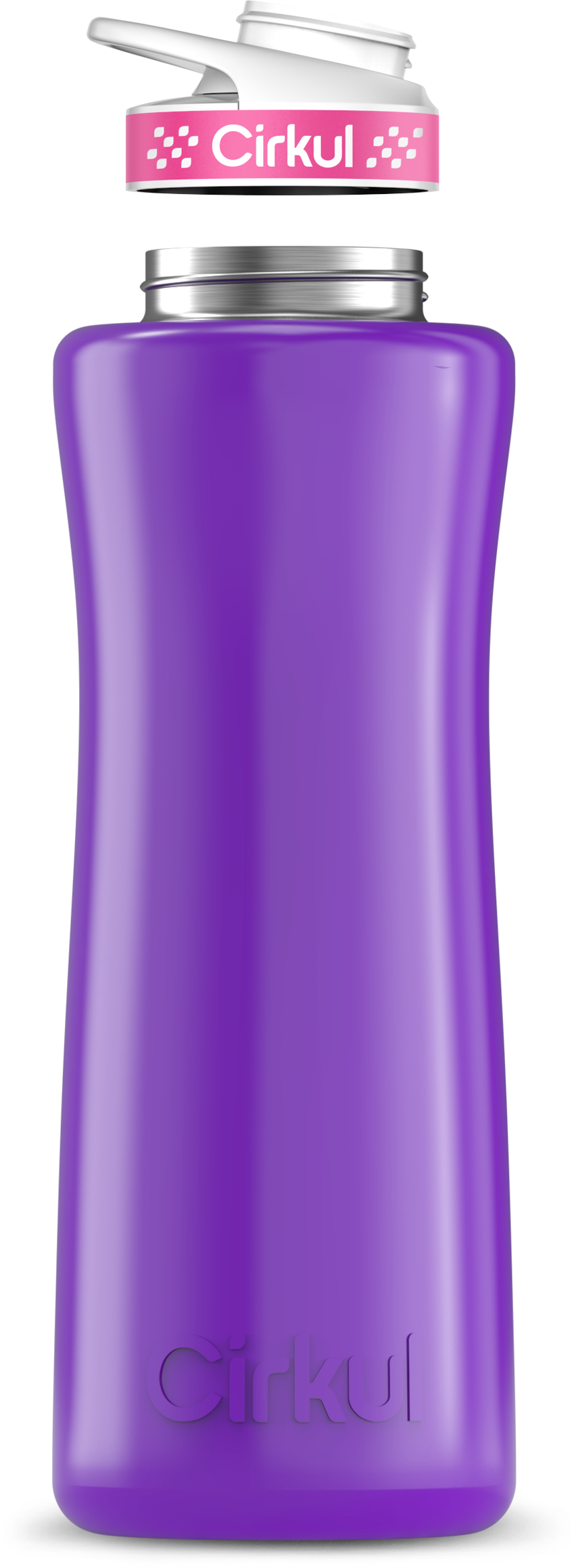 Stainless Steel Bottle & Comfort Grip Lid - pink lid