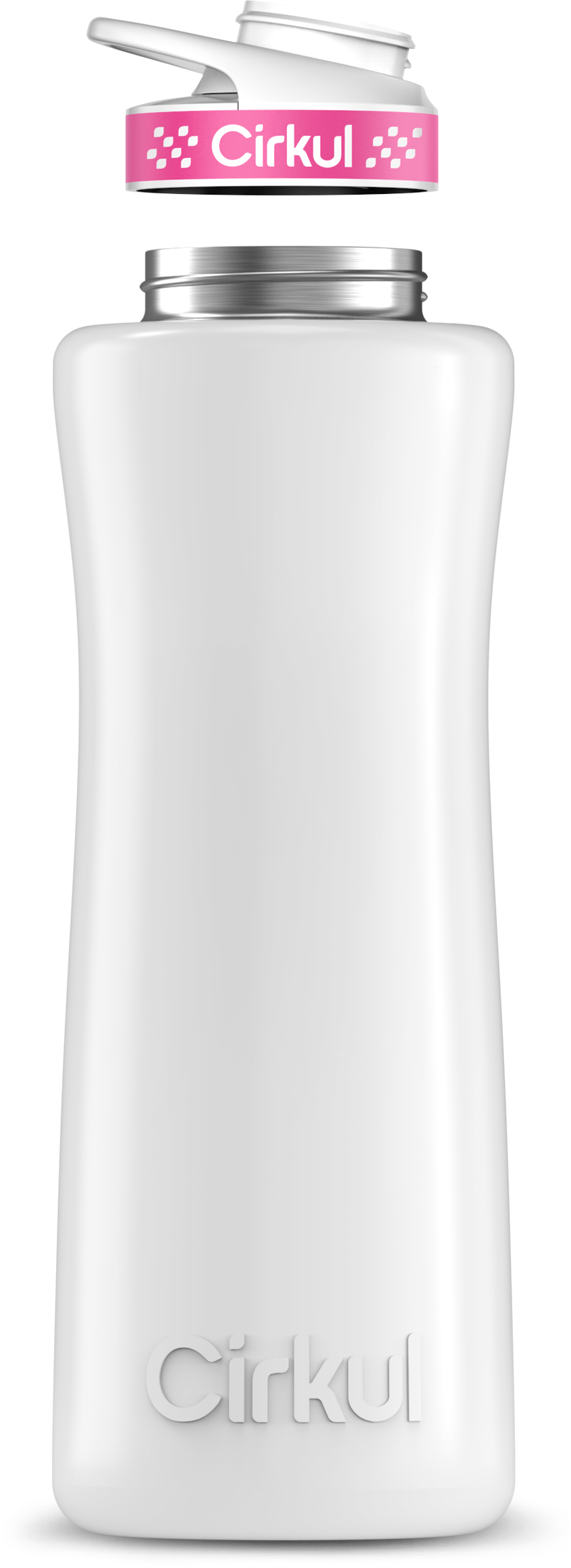 Stainless Steel Bottle & Comfort Grip Lid - pink lid