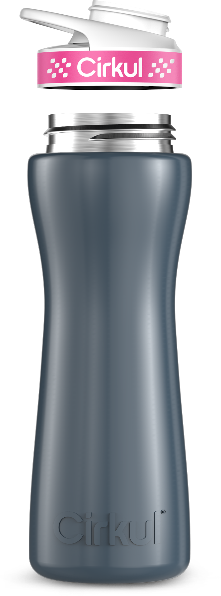 Stainless Steel Bottle & Comfort Grip Lid - pink lid