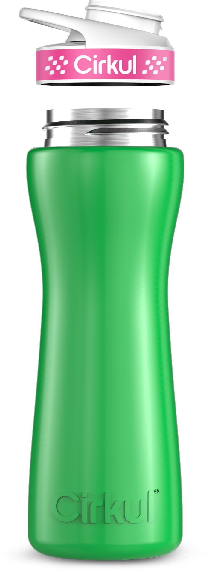 Stainless Steel Bottle & Comfort Grip Lid - pink lid