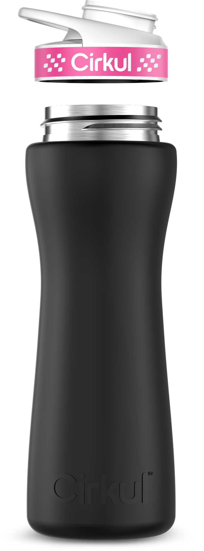 Stainless Steel Bottle & Comfort Grip Lid - pink lid