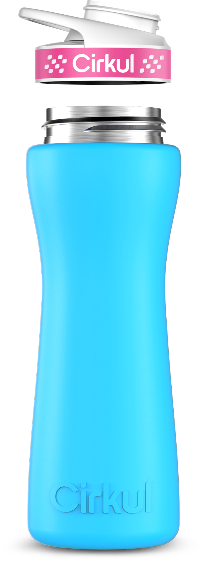 Stainless Steel Bottle & Comfort Grip Lid - pink lid