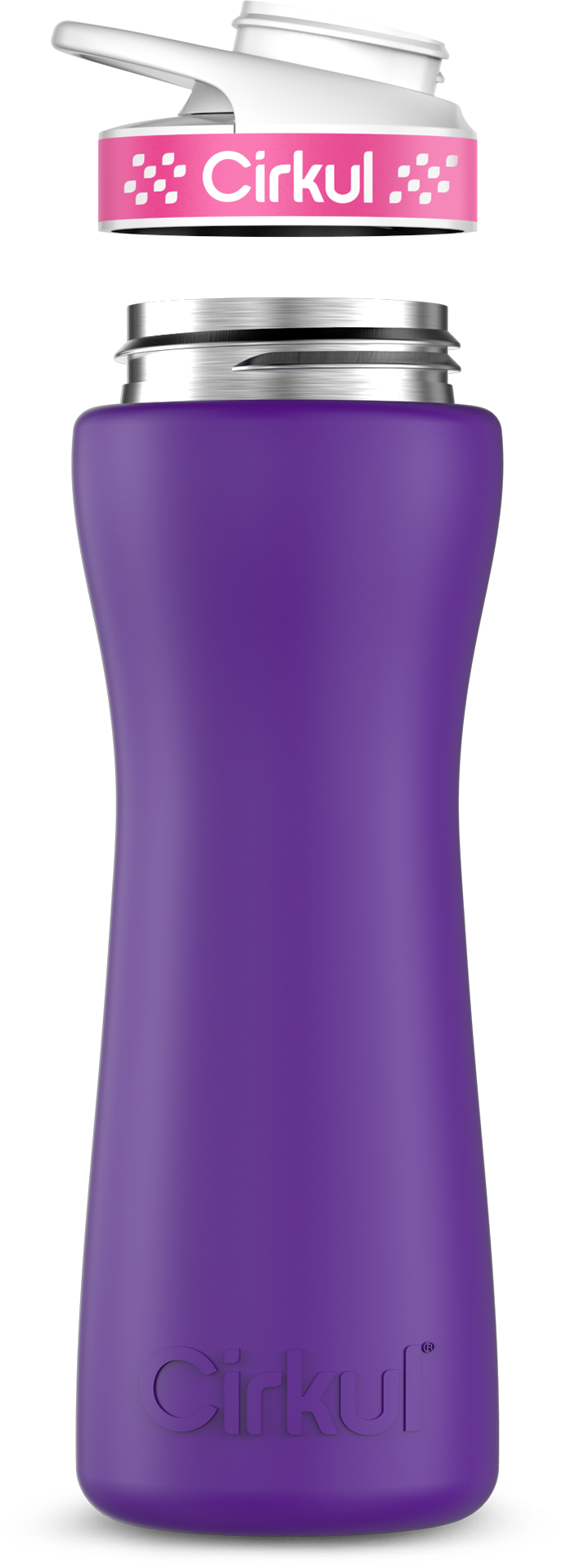 Stainless Steel Bottle & Comfort Grip Lid - pink lid