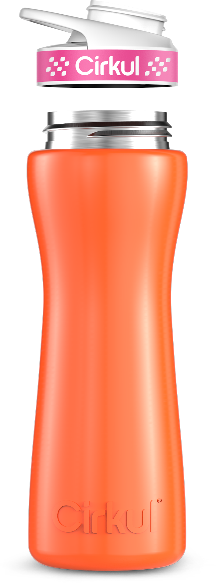 Stainless Steel Bottle & Comfort Grip Lid - pink lid