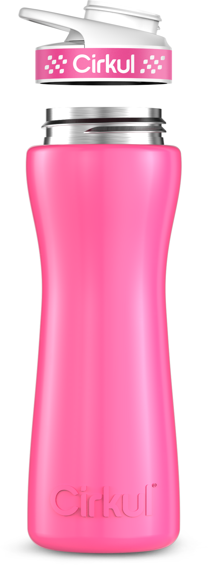 Stainless Steel Bottle & Comfort Grip Lid - pink lid