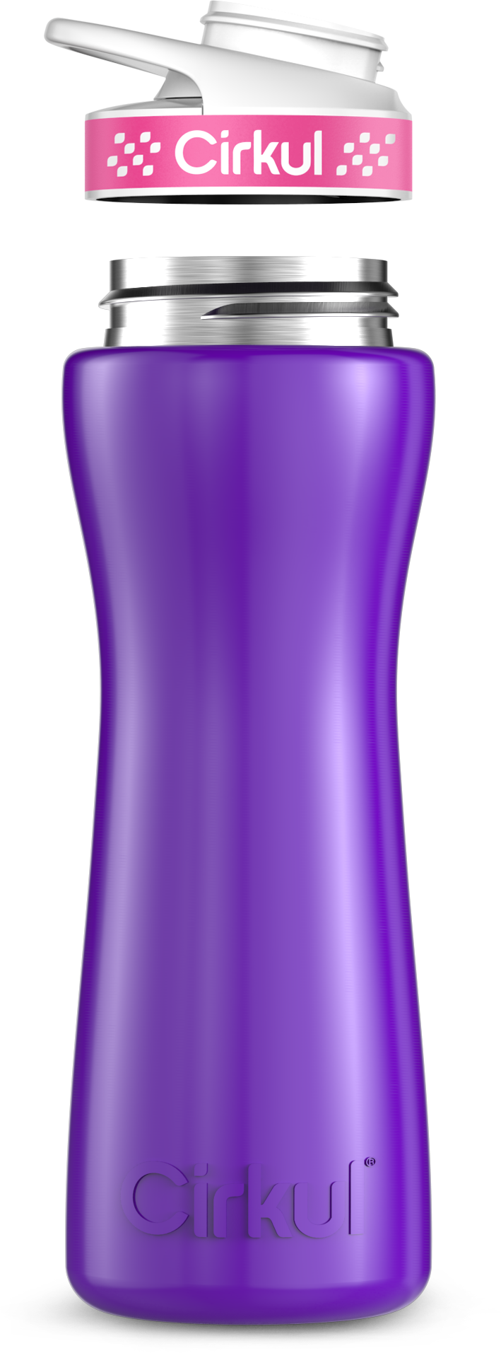 Stainless Steel Bottle & Comfort Grip Lid - pink lid