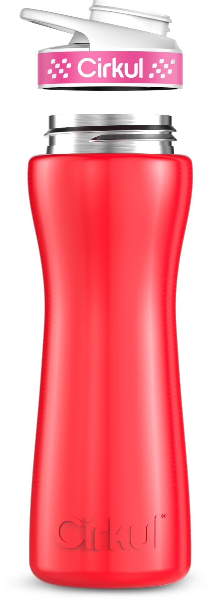 Stainless Steel Bottle & Comfort Grip Lid - pink lid