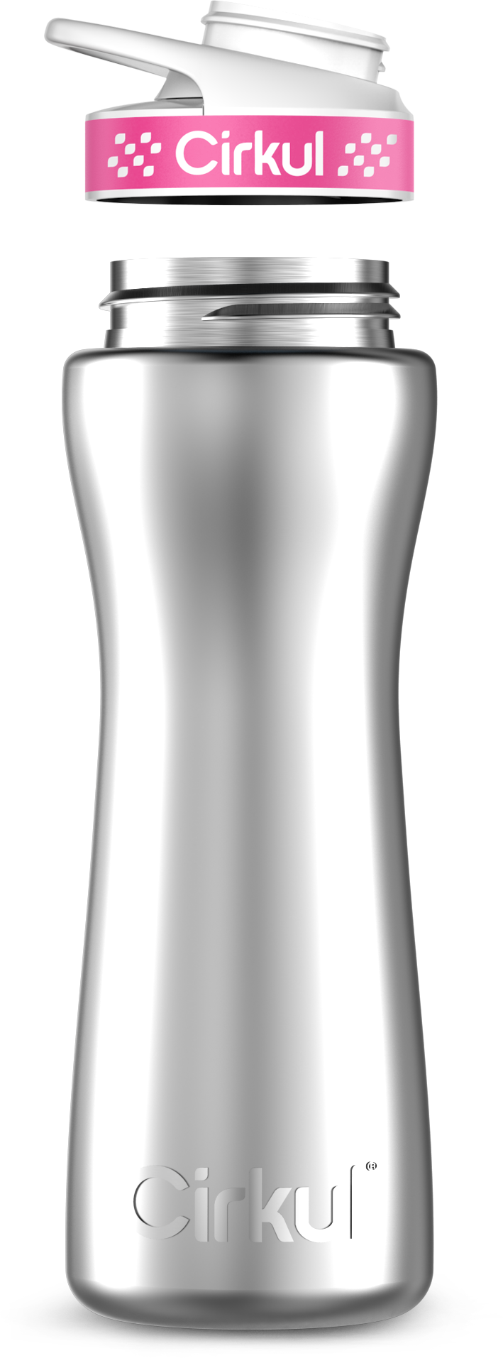 Stainless Steel Bottle & Comfort Grip Lid - pink lid