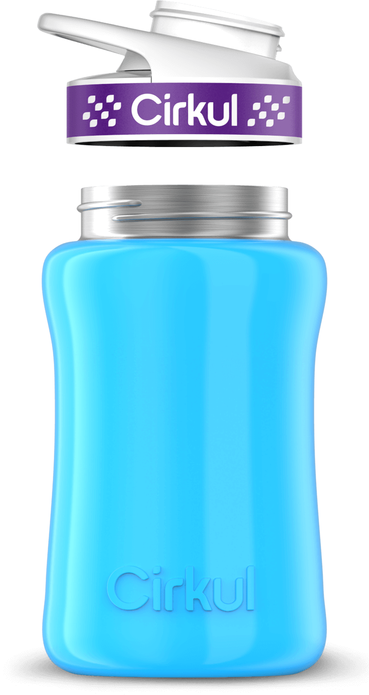 Stainless Steel Bottle & Comfort Grip Lid - purple lid