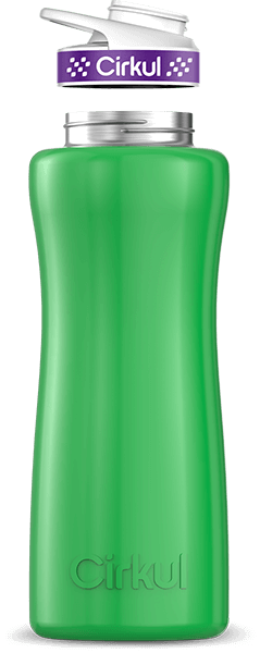 Stainless Steel Bottle & Comfort Grip Lid - purple lid