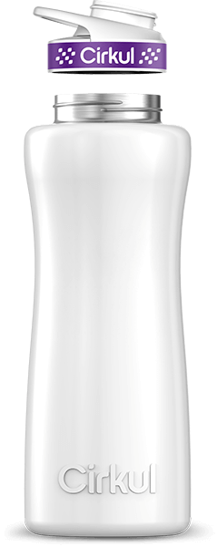 Stainless Steel Bottle & Comfort Grip Lid - purple lid