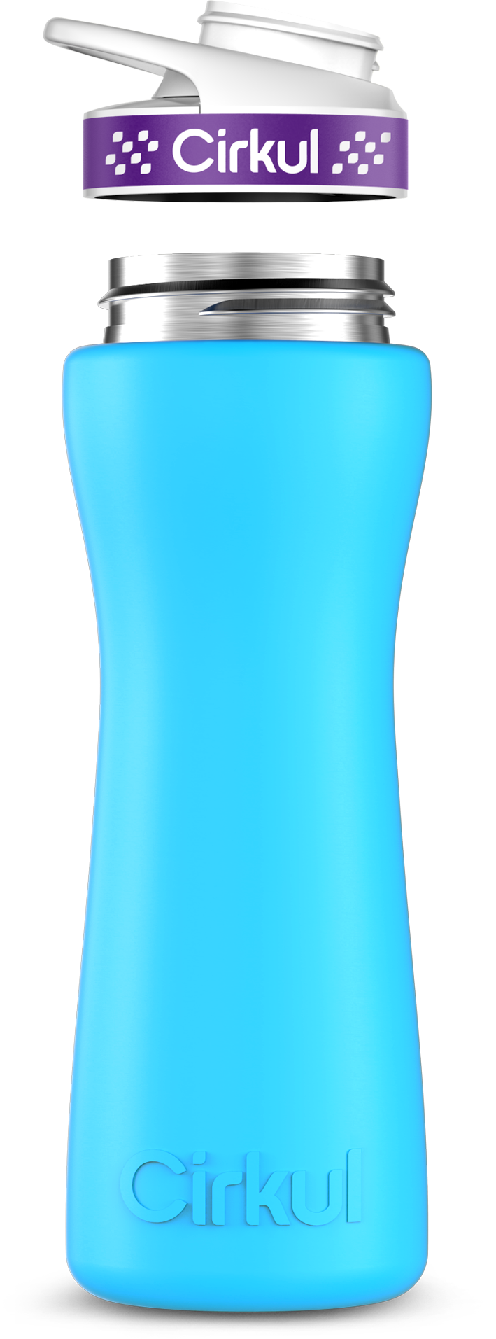 Stainless Steel Bottle & Comfort Grip Lid - purple lid